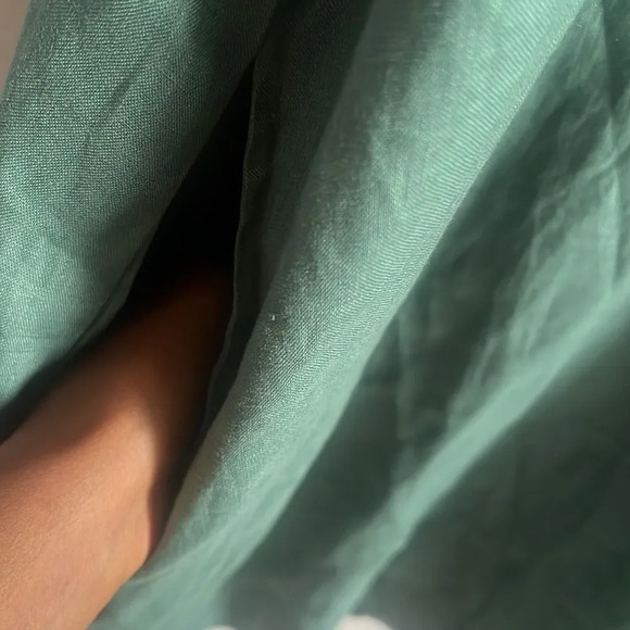 simpson handmade custom lagenlook linen button back midi dress - Picture 5 of 7